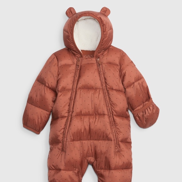babyGap Girl 100% Recycled Heavy Weight Puffer One-Piece - Picture 1 of 3